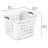 Sterilite Square Laundry Basket, 1.5 BushelHamper with Handles, White, 4 Pack