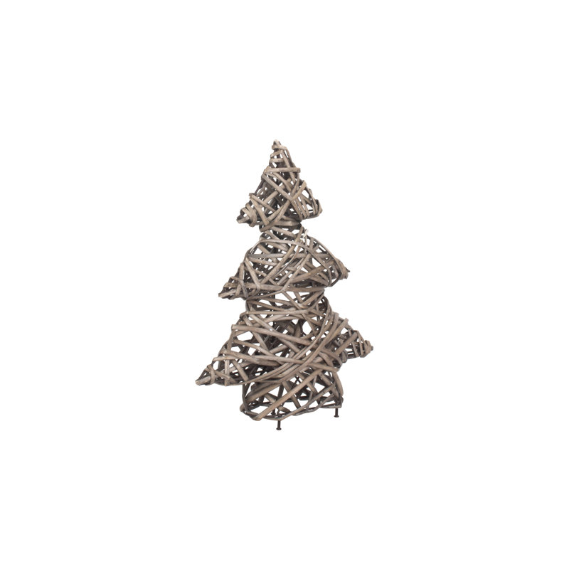 Wicker Antique Wash Table Top Christmas Tree