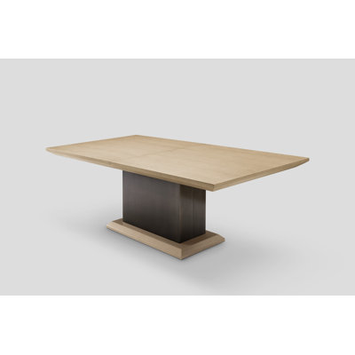 Barcelona Extendable Walnut Metal Base Dining Table