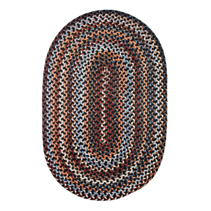 Ato Wool Geometric Indoor Rug, Oval 2' x 3'