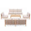 Ensemble de cordes en bois d'acacia 5 pièces Modern Modern Patio Sofas