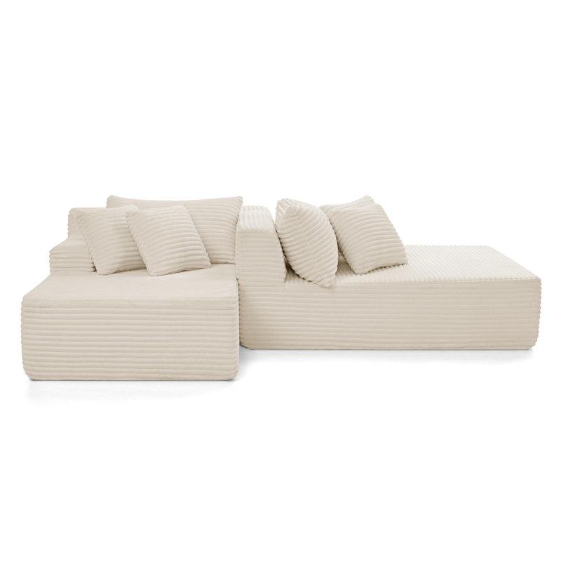Méridienne à deux places paresseuse, canapé compressé sans assemblage, fabriquée en tissu de velours, méridienne moderne et moelleuse, utilisée pour les salons et les chambres à coucher - beige