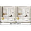 Armoire à pharmacie 32 po x 28 po avec miroir, rangement mural, tablettes réglables, structure en aluminium durable, design moderne