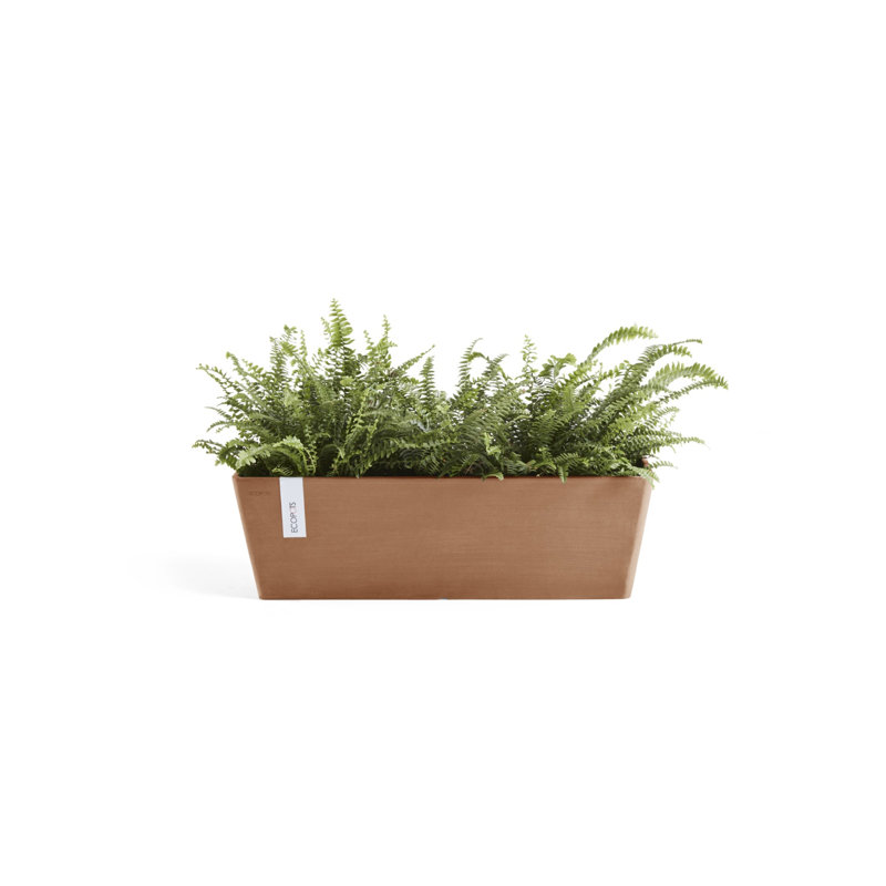  Bruges, Terracotta, 21.5” - Rectangular Recycled-Based Composite Planter, 6.7" H x 21.7" W x 6.7" D, Terracotta