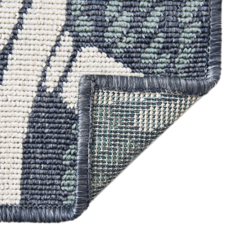 Tapis bleu marine intérieur / extérieur Bethzy, Rectangle 4 pi x 6 pi