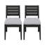 Outdoor Armless Dining Chairs with Water-Resistant Cushions (Set of 2)-1392685841