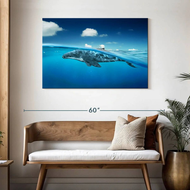 Brampt Whale Below The Surface, 30'' H x 45'' W