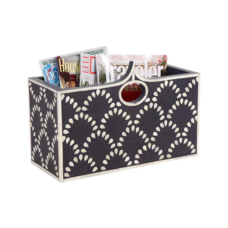 Chalifoux Bone Free Standing Magazine Rack