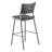 NPS Café Time Stool, Charcoal Slate Top & Silver Frame