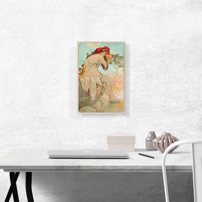 «Summer 1896» par Alphonse Mucha, reproduction d'art sur toile tendue