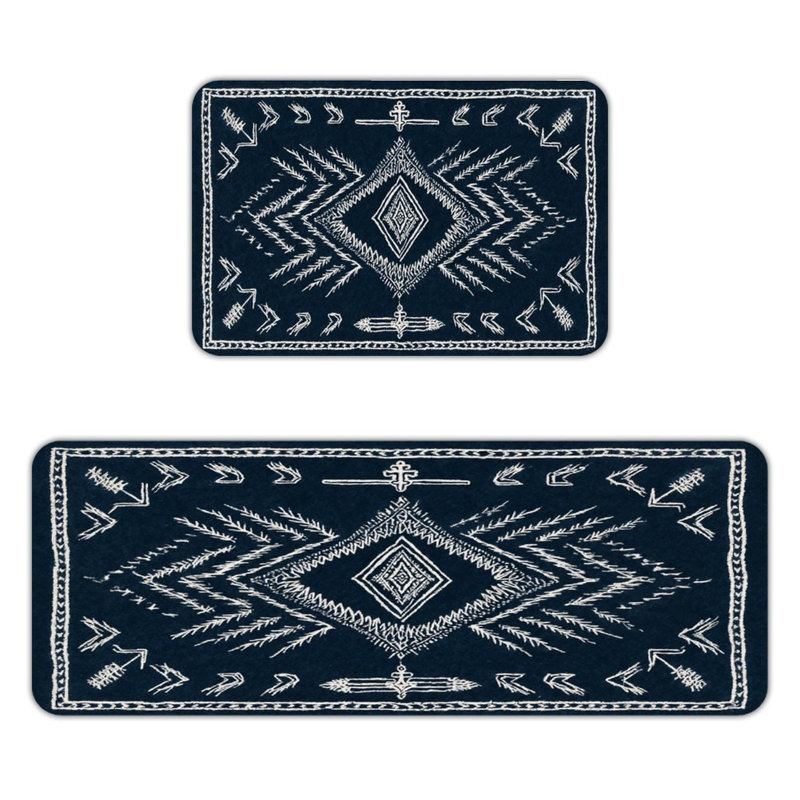 Tapis marocain antidérapant 2 pièces