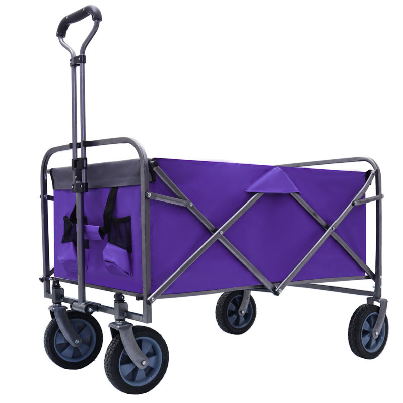 Chariot de camping pliant polyvalent pour l'extérieur, Mauve
