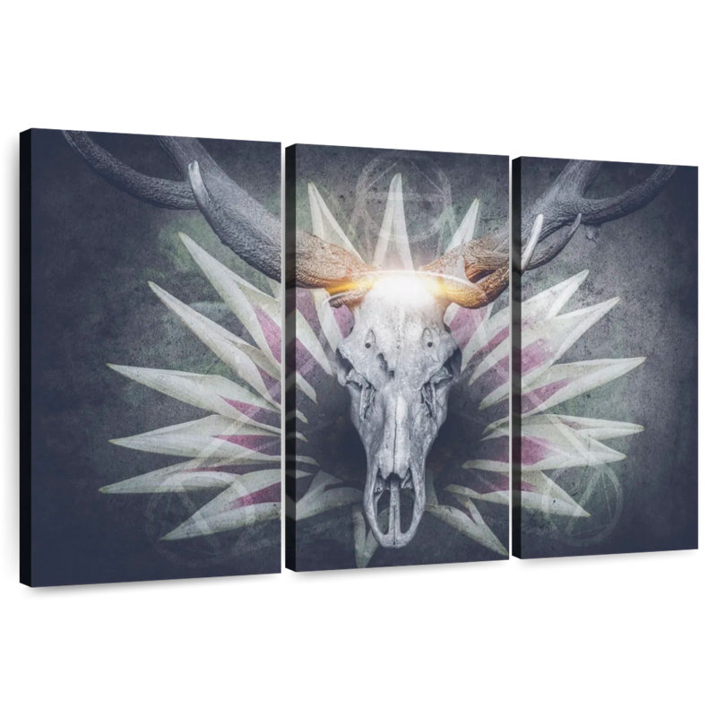 Hitzel Devil Deer Skull, 20" H x 33" W