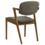 Ensemble de salle à manger gris et noyer foncé Marcella-817309226