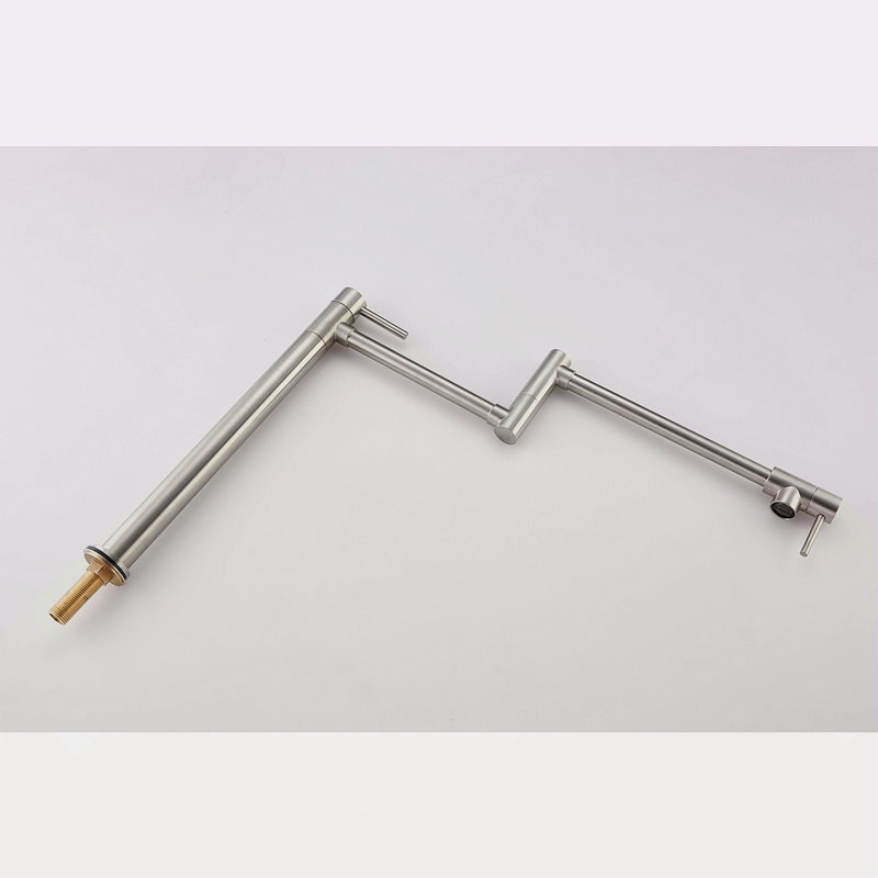 Robinet remplisseur de pot avec tige d'extension, Nickel brossé