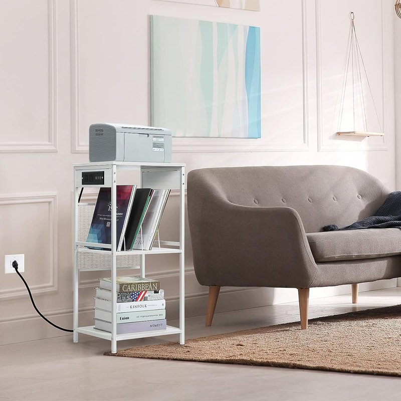 30.16 " H Media Shelves, White