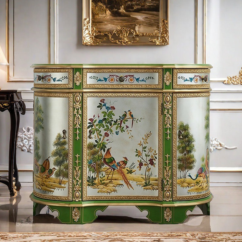 Armoire décorative peinte à la main de style européen