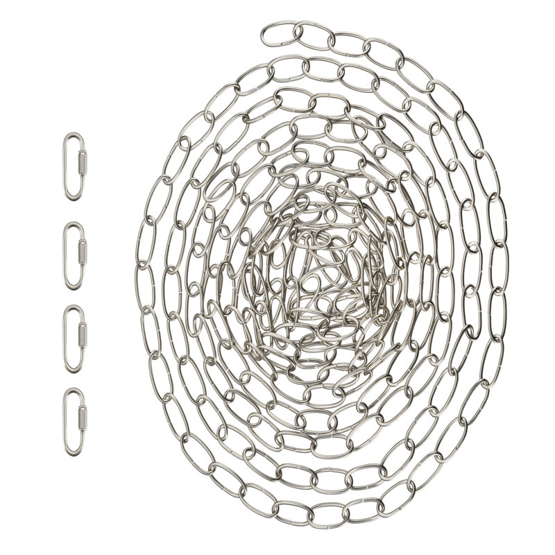 Heavy Duty Chain, Chrome, 240" H x 0.75" W x 0.75"D