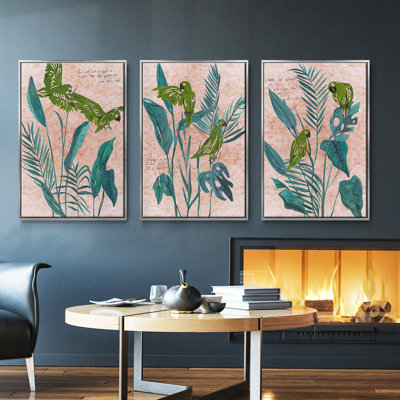 The Tropical Song I - Ensemble de 3 reproductions sur toile