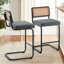 Tabouret de bar et de comptoir en velours Georgios-1275606842-1275606843