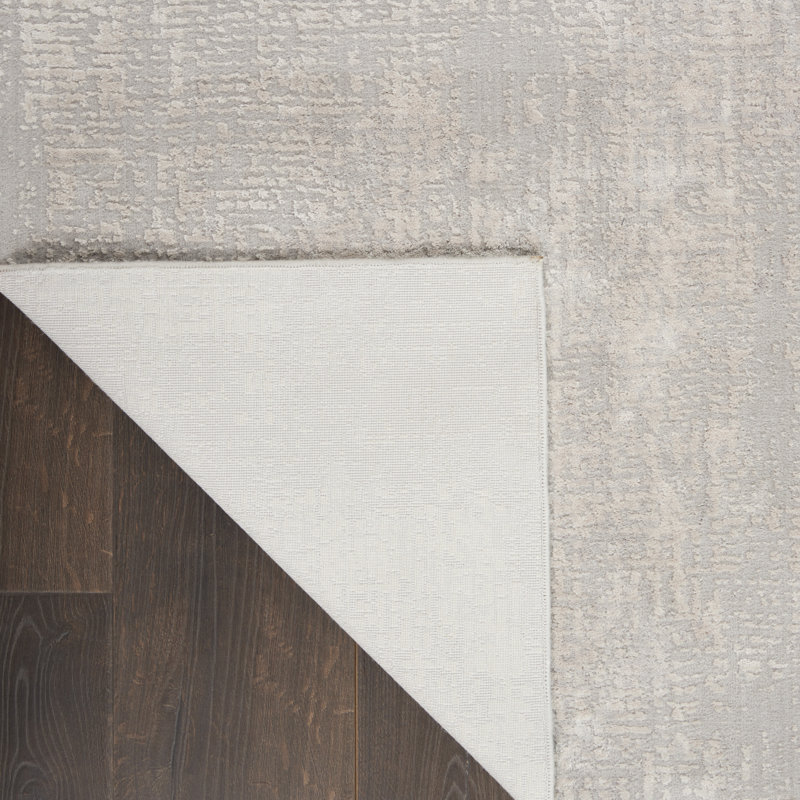 Tapis ivoire / gris Lilianna, Rectangle 3 pi 11 po x 5 pi 11 po