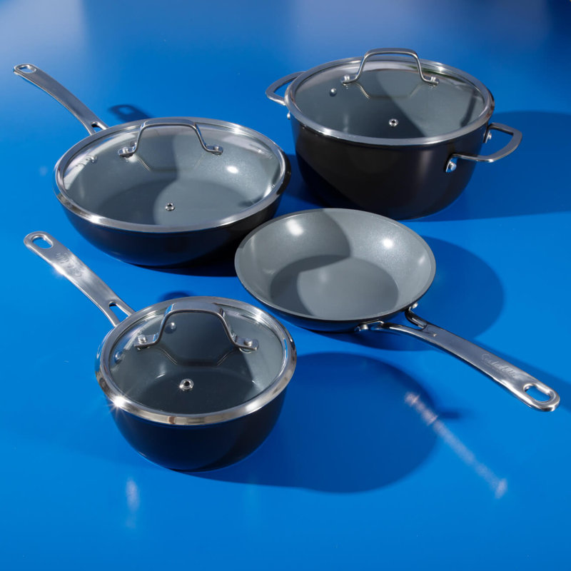 Batterie de cuisine en aluminium 10 pièces Sur La Table Gourmet Cuisine, Noir