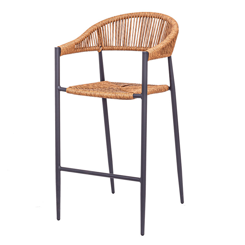 Kiser Patio Dining Armchair with Cushion, Graphite