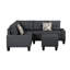 Canapé modulaire rembourré 6 pièces Modern, gris-1313037295