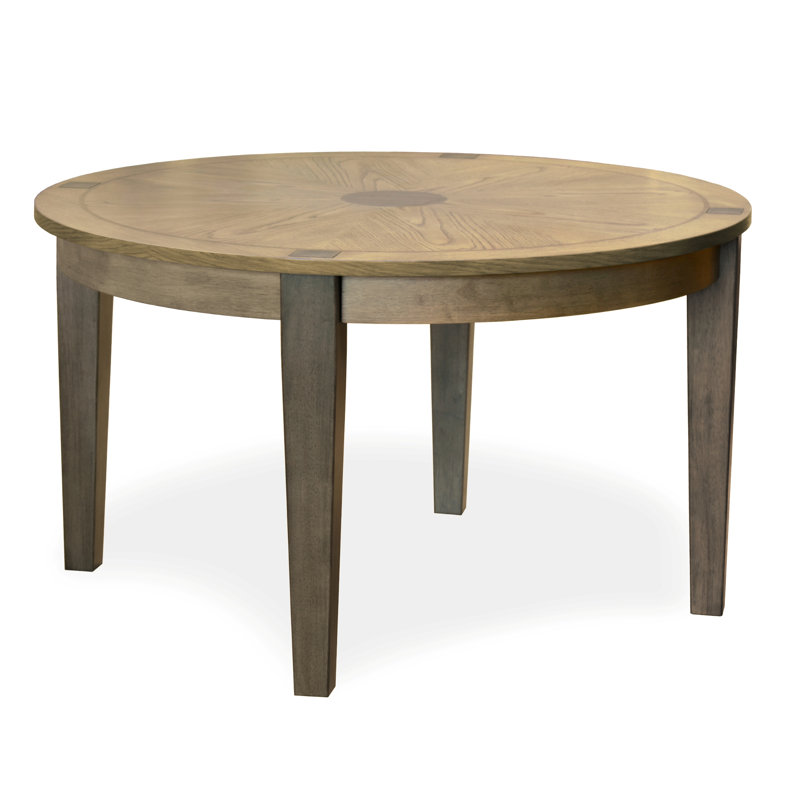 Hanrietta - Table de salle à manger ronde 52 po - Finition chêne et noyer
