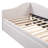 Twin Size Upholstered L-Shaped Upholstered Daybed With Pop Up Trundle, Beige-1558413693