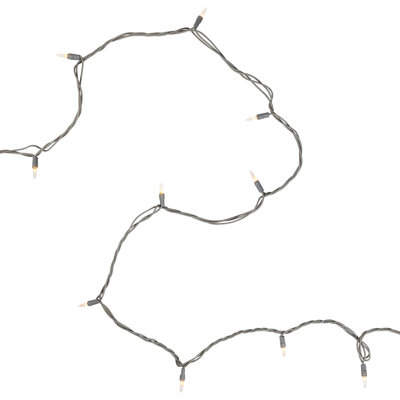 Mini Christmas Commercial Light Set - Clear - 60' Wire - 100Ct