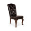 Chaise capitonnée capitonnée en brun