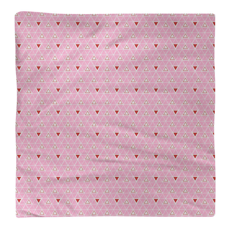 Geometric Square Napkin, 10" x 10", Pink/Red, Polyester