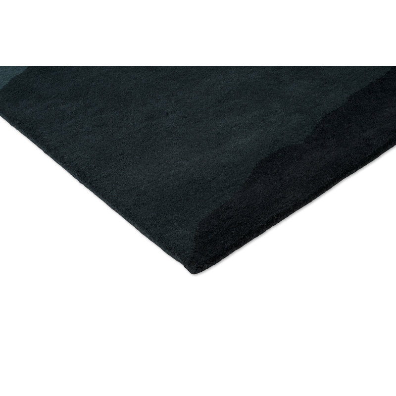 Sedimentary Handmade Wool Abstract Area Rug, Midnight, Rectangle 8'2 x 11'6