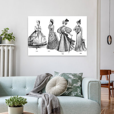 1864 1870 1880 1900 Late Victorian And Turn Of The 20Th Century Clothing Fashions For Women Hoop Skirts Wasp Waists Bustles Classic Retro Vintage P...