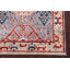 Tapis bleu en laine noué à la main de conception unique 4 pi 1 po x 5 pi 11 po