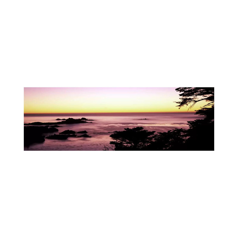 Sea At Sunset, Point Lobos State Reserve, Carmel, Monterey County, California, USA #2 - Wrapped Canvas Panoramic Print