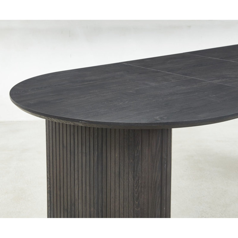 Table basse noire extensible avec pieds en métal stables, convient à divers endroits, fabrication et bureau de haute qualité, souci du détail