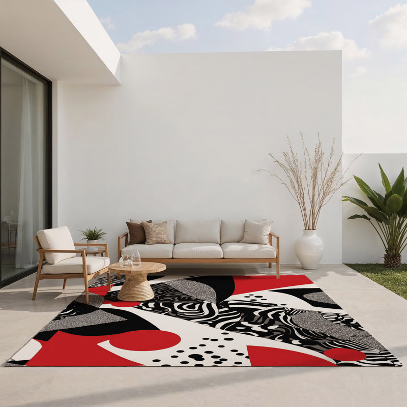 Eternal Echo Indoor And Outdoor Area Rug, Rectangle 2' x 3'
