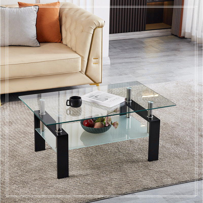 Rectangular Coffee Table with Manufactured Wood Table Top