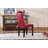 Style Solid Wood Leatherette Padded Parson Chair, Black, Set of 2-489357341