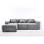 Gris modulaire avec méridienne - Polyvalent pour les espaces de vie Couchers profonds et espace confortable faisant face à la droite-361853527