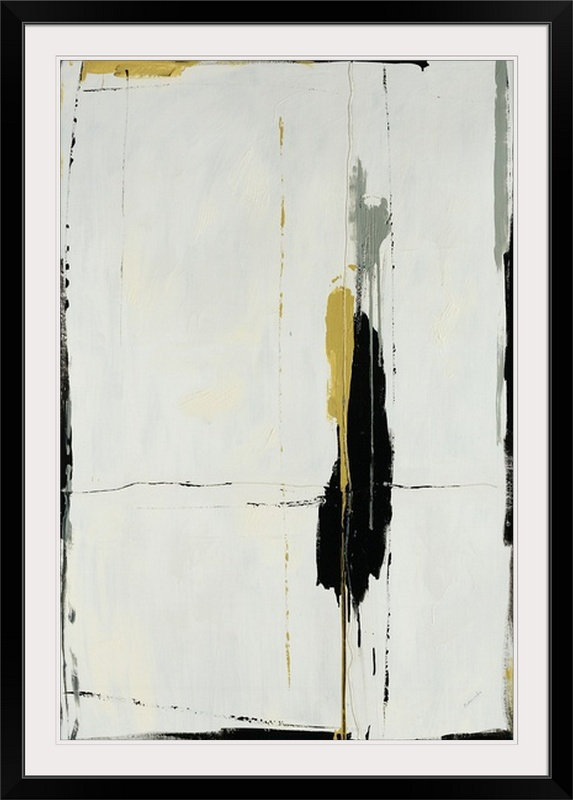'feng Par Sydney Edmunds Impression De Peinture, 26" H x 20" lx 1" p, Noir encadré