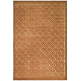 West Bromwich Geometric Hand-Knotted Rust Area Rug