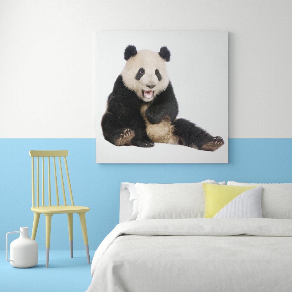 Leinwandbild Laughing Panda