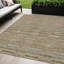 Tapis extérieur lavable rayé cuivre et gris orange 5 pi x 8 pi