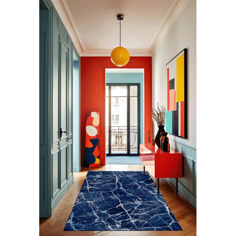 Tapis intérieur / extérieur Roshunda, Tapis de couloir 3 pi 11 po x 8 pi 2 po