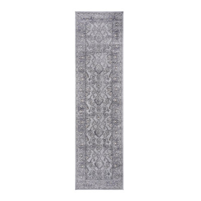 LOOM & LUXE Collection 2X8 Ivory/Grey/Oriental Non-Shedding Living Room Bedroom Dining Home Office Stylish And Stain Resistant Area Rug