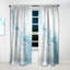Art de marbre liquide bleu clair et blanc - Rideau moderne - Velours obscurcissant - 1 panneau-70405034