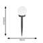 Frosted Globe Solar Powered Outdoor Spike Lights 3 Matte Black Solar Powered Integrated LED Pathway Light
